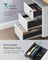 Mobile File Cabinet - Wood - Matte White - Pre-Assembled