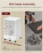 Rolling Filing Cabinet - 5 Drawers with Wheels - MDF - Cloud White