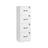 Filing Cabinet - Wood - Cloud White - Lockable with Adjustable Hanging Rail