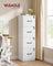 Filing Cabinet - Wood - Cloud White - Lockable with Adjustable Hanging Rail