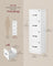 Filing Cabinet - Wood - Cloud White - Lockable with Adjustable Hanging Rail