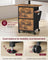 Filing Cabinet - Lockable with Drawers - Rustic Brown - 60 x 40 x 68 cm