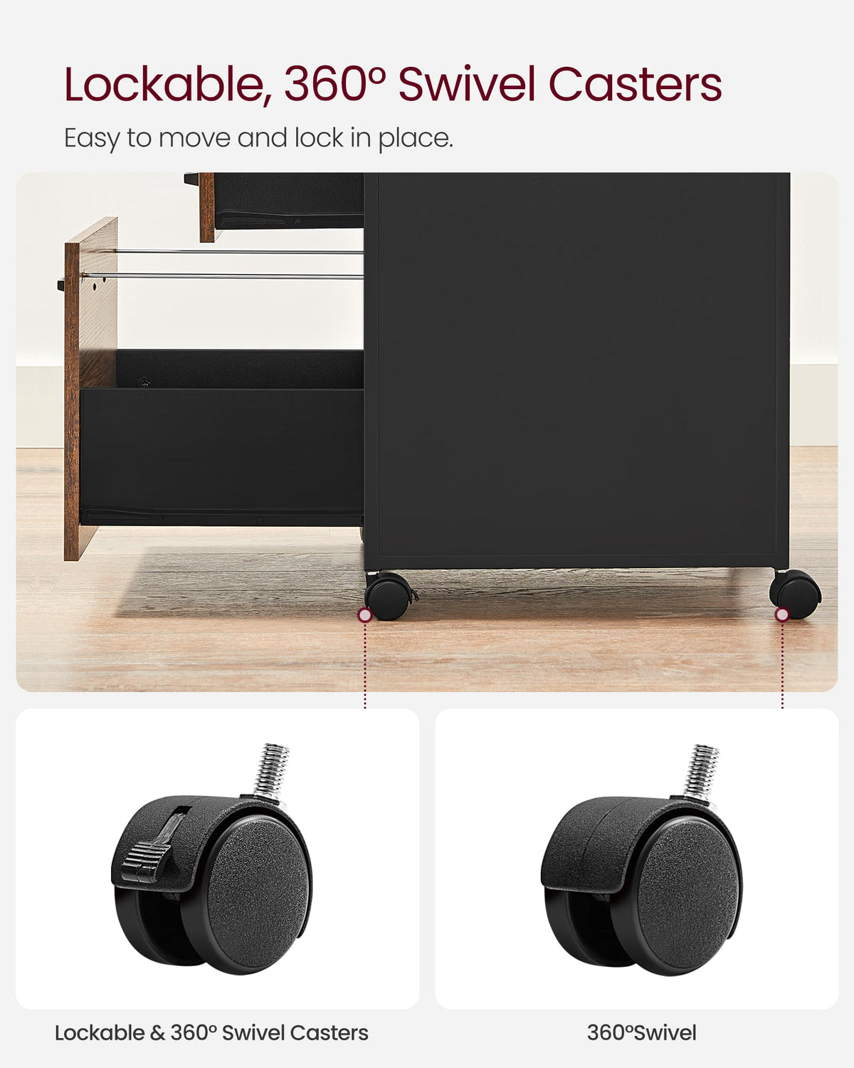 Filing Cabinet - Lockable with Drawers