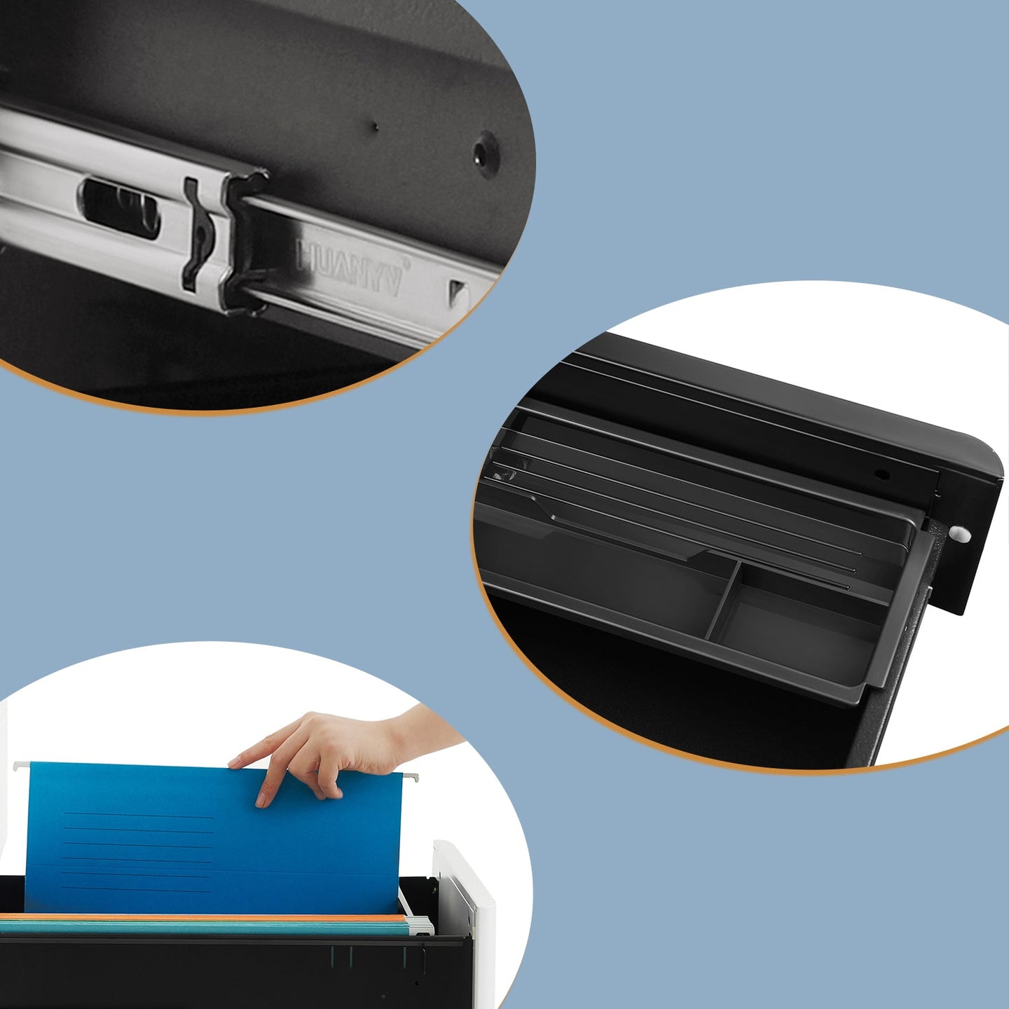 Steel File Cabinet - 30L - Mobile Pedestal