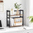 2-Tier Countertop Spice Rack - Bamboo - Rustic Brown and Black - Desktop Organizer for Kitchen and Dining Room