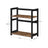 2-Tier Countertop Spice Rack - Bamboo - Rustic Brown and Black - Desktop Organizer for Kitchen and Dining Room