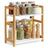 Kitchen Trolley - On Wheels with Shelves - Natural Beige, Snow White - 18.6 x 41 x 41 cm