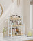 3-Tier Countertop Spice Rack - Bamboo - Natural Oak - Desktop Organiser for Kitchen and Office