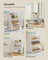 3-Tier Countertop Spice Rack - Bamboo - Natural Oak - Desktop Organiser for Kitchen and Office