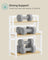 3-Tier Countertop Spice Rack - Bamboo - Natural Oak - Desktop Organiser for Kitchen and Office