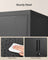 Multipurpose Steel File Cabinet - Steel - Ink Black - Lockable with Shelves
