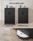 Multipurpose Steel File Cabinet - Steel - Ink Black - Lockable with Shelves