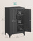 Multipurpose Steel File Cabinet - Steel - Ink Black - Lockable with Shelves