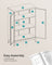 Multipurpose Steel File Cabinet - Steel - Ink Black - Lockable with Shelves