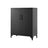 Multipurpose Cabinet - Steel - Black - Lockable with Shelves