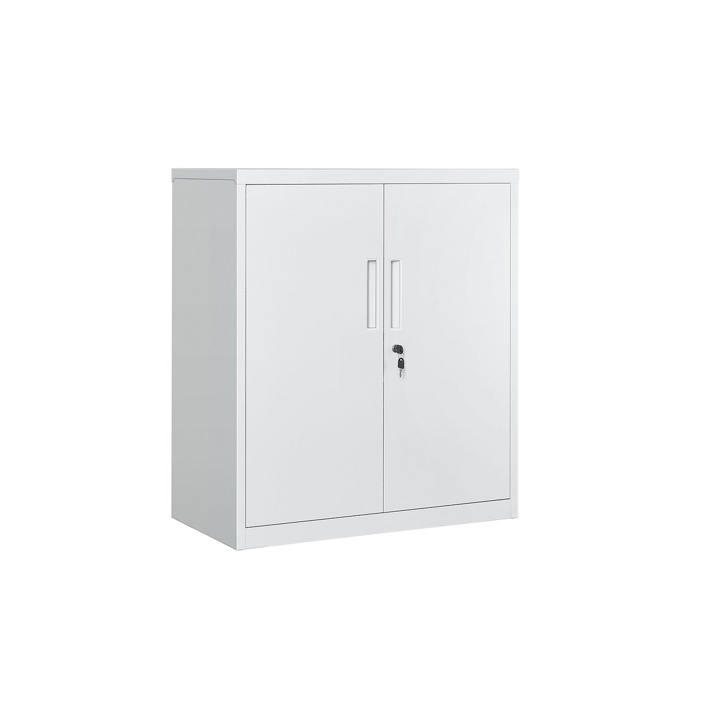 Office Cabinet - Steel - Black - Lockable with Deep Storage and Shelves