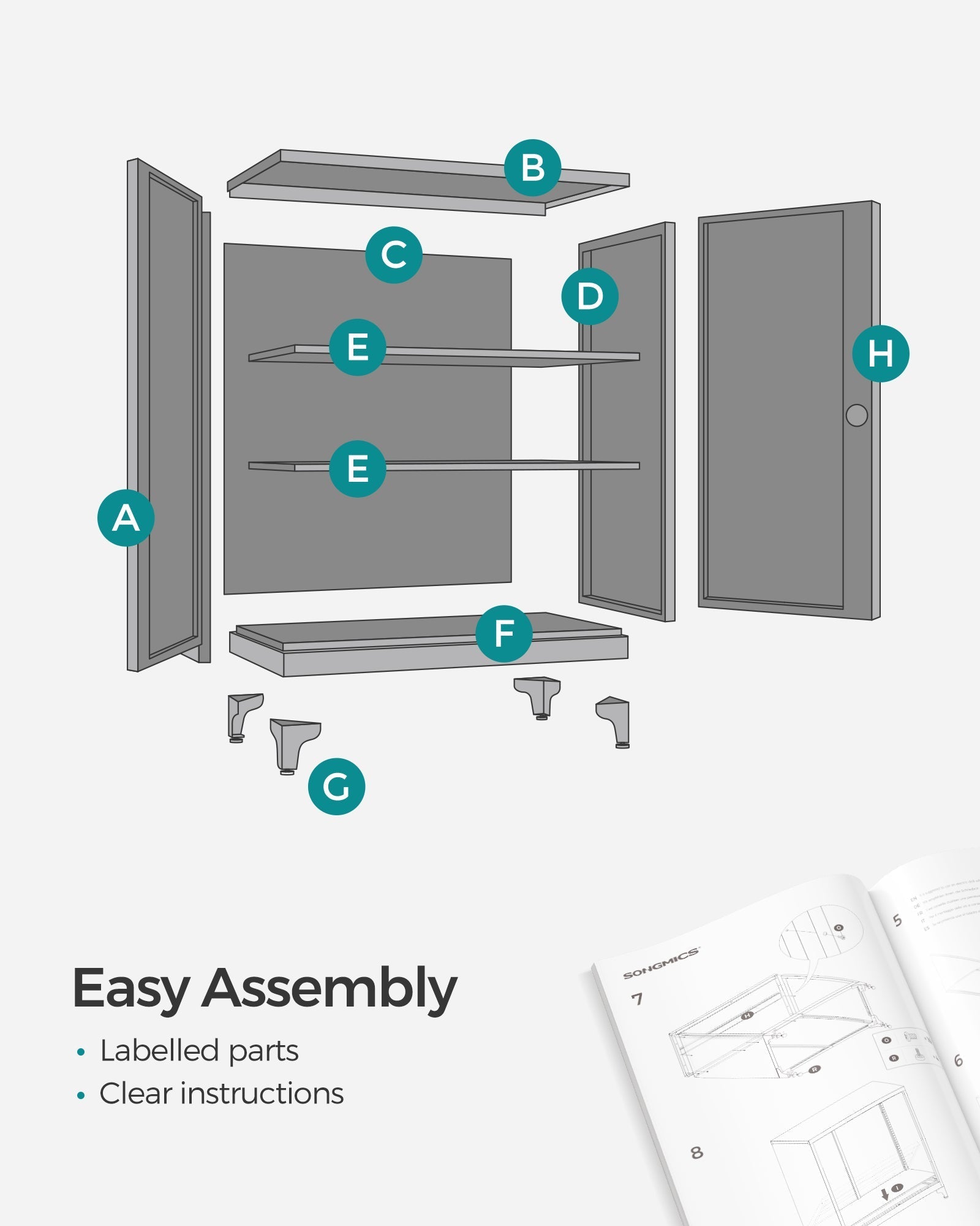 Office Cabinet - Steel - Black - Lockable with Deep Storage and Shelves