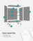 Office Cabinet - Steel - Black - Lockable with Deep Storage and Shelves