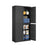 Metal Storage Cabinet - Steel - Black - Lockable with Shelves