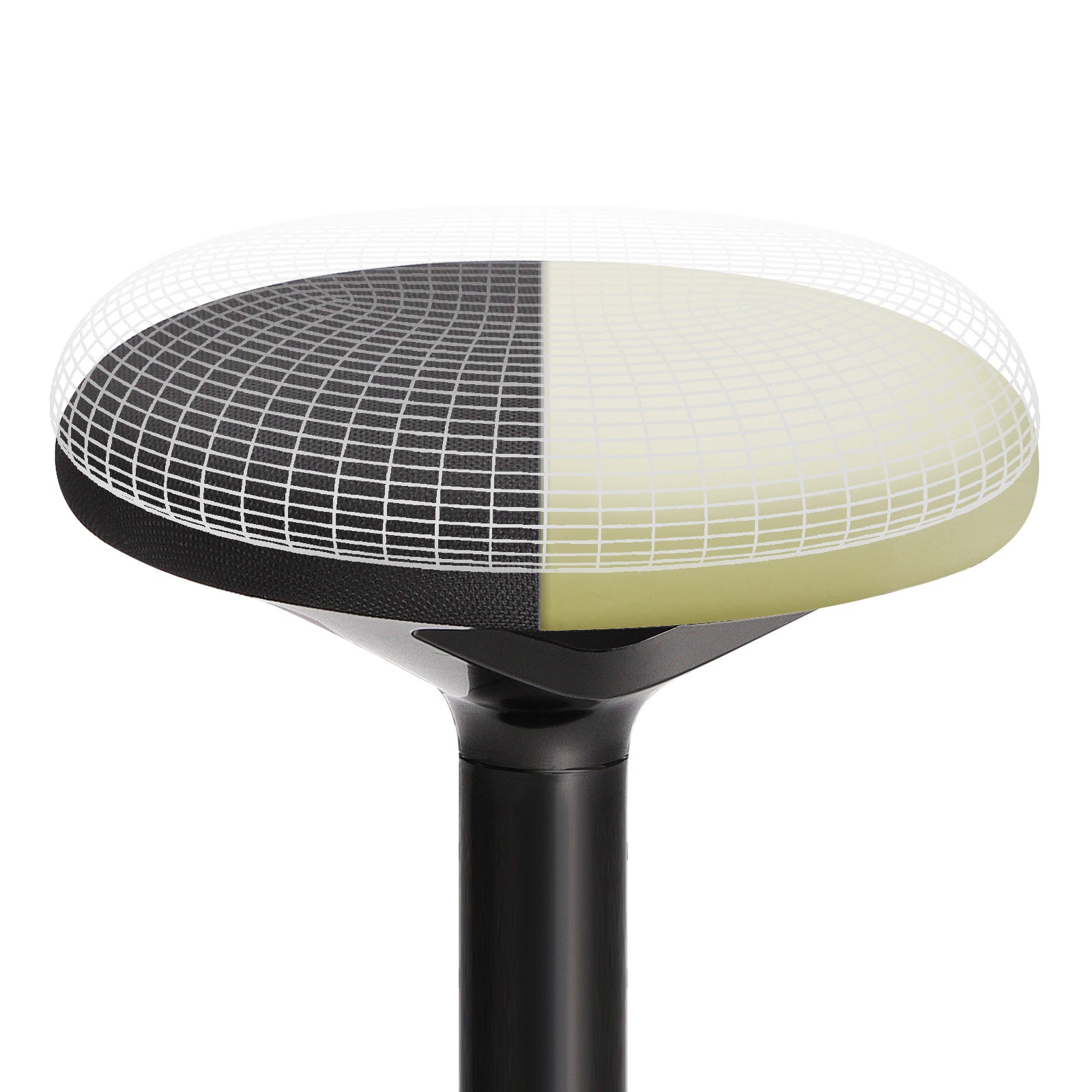 Standing Stool - Aluminum - Black - Adjustable Height 55-70 cm