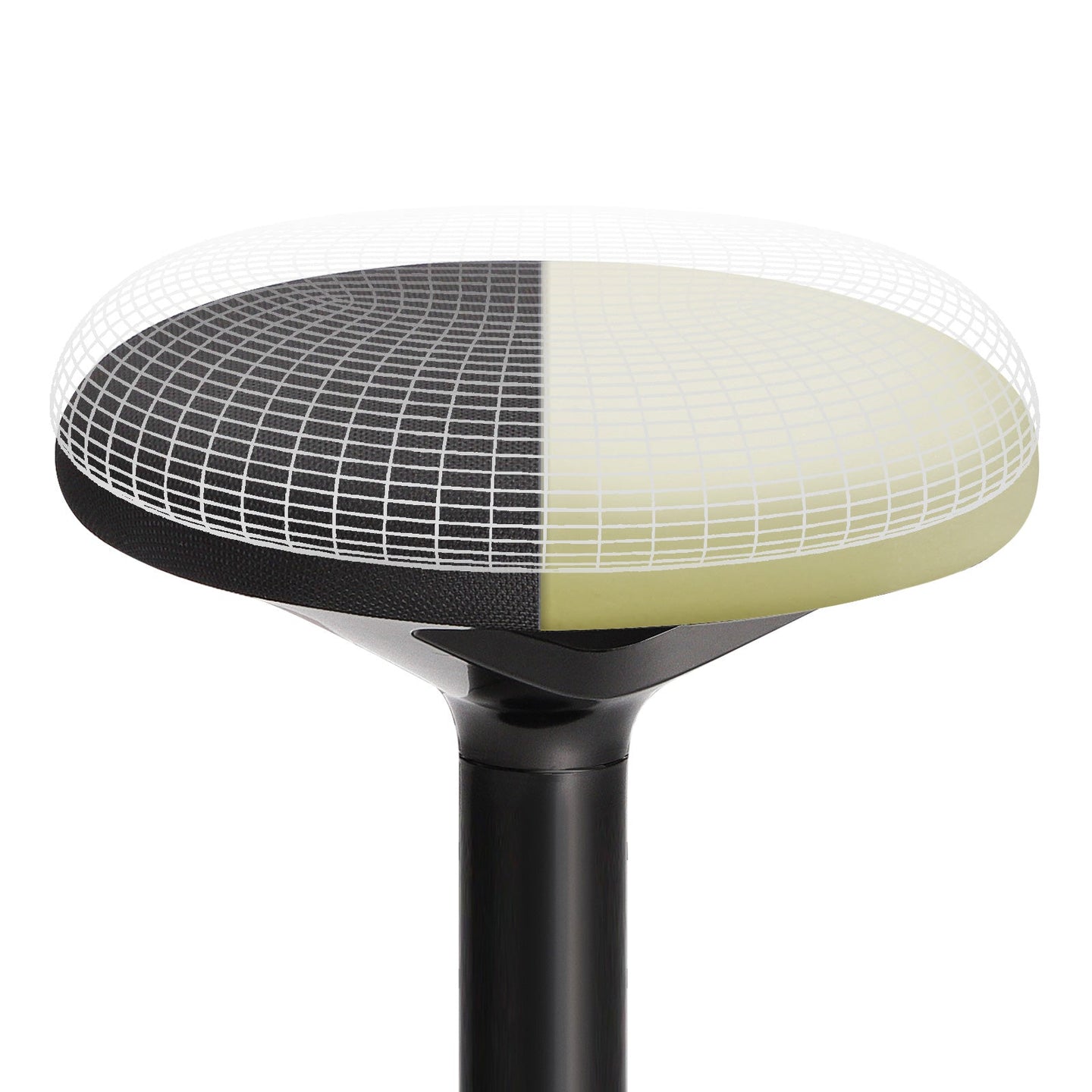 Standing Stool - Aluminum - Black - Adjustable Height 55-70 cm