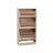 Shoe Cabinet - Wood - Oak - 3-Tier Design with Flip Doors