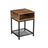 Open Compartment Nightstand - Wood - Rustic Brown