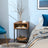 Open Compartment Nightstand - Wood - Rustic Brown