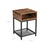 Open Compartment Nightstand - Wood - Rustic Brown