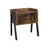 Side Table - Wood - Rustic Brown - Open Drawer and Stackable Design