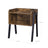 Side Table - Wood - Rustic Brown - Open Drawer and Stackable Design