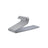 Metal Open End Trousers Hangers - 38cm Wide - Grey - Non-Slip Coating