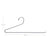 Metal Open End Trousers Hangers - 38cm Wide - Grey - Non-Slip Coating
