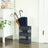 Umbrella Stand - Metal - Anthracite Grey - Rectangular with Water Tray and 4 Hooks