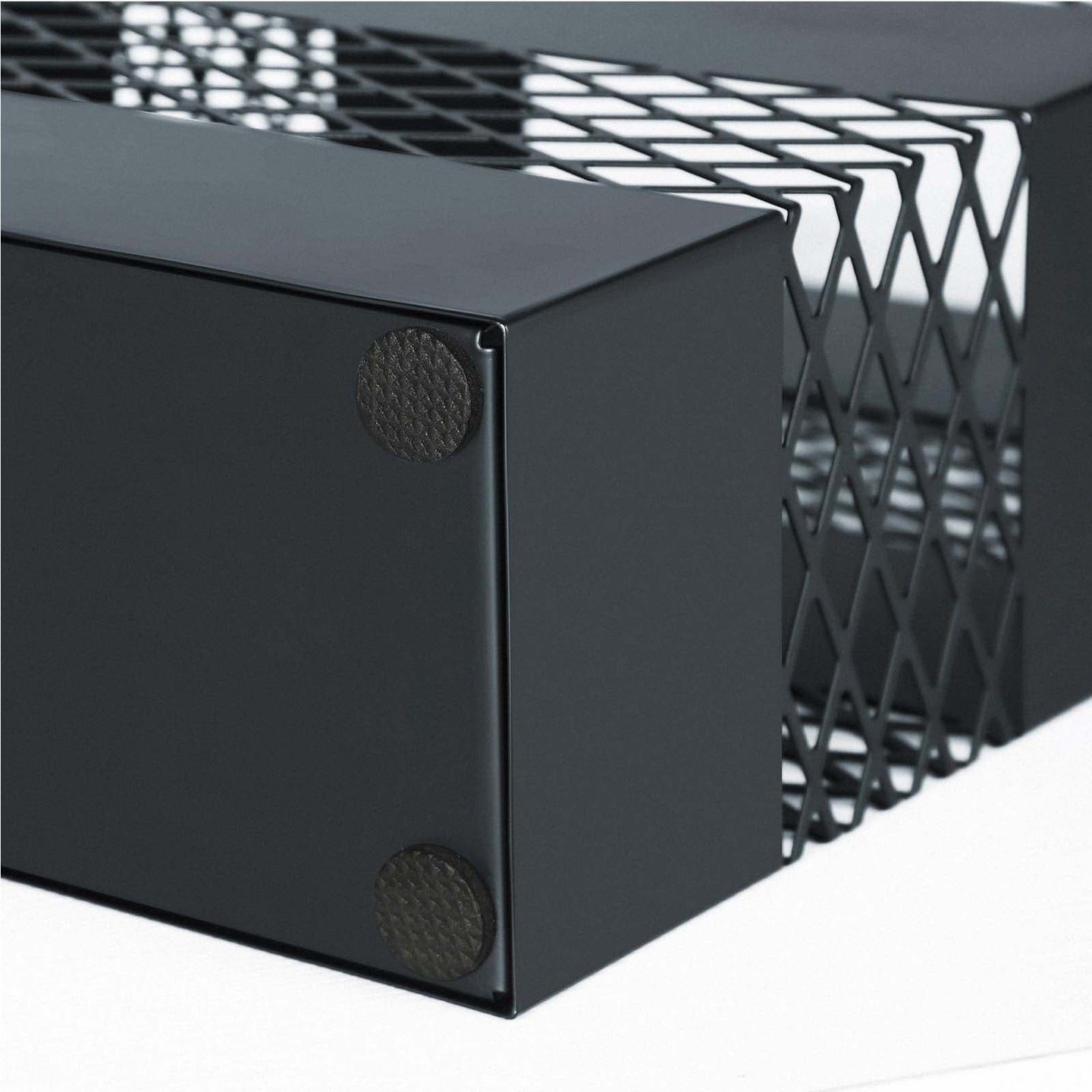 Umbrella Stand - Metal - Anthracite Grey - Rectangular with Water Tray and 4 Hooks