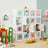 Kids' Organiser Cabinet - Plastic - White - 16-Cube Modular Storage Unit with Doors