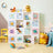 Kids' Organiser Cabinet - Plastic - White - 16-Cube Modular Storage Unit with Doors
