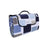 Blue White Tartan Picnic Blanket - Aluminium - White
