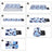 Blue White Tartan Picnic Blanket - Aluminium - White
