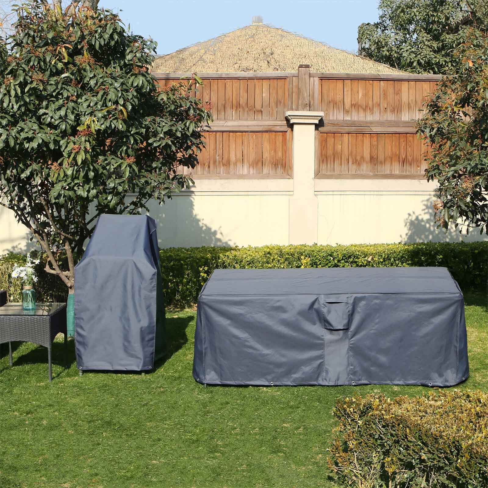 Outdoor Furniture Cover - 600D Oxford Fabric - Dark Grey - Waterproof and Anti-Fade