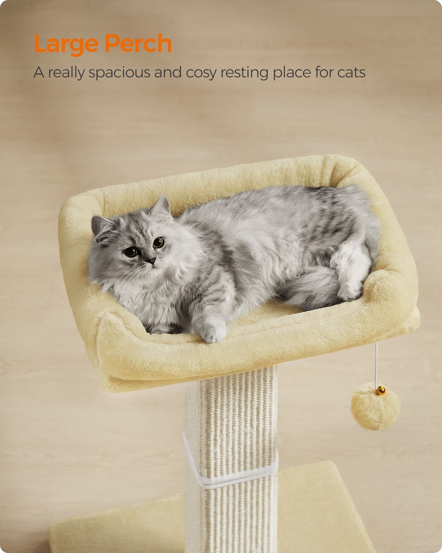 Cat Scratching Post - Beige - Woven Sisal