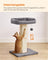 Cat Scratching Post - Wood - Natural - Multi-Level Climbing Tower