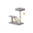 Multifunctional Cat Scratching Post - Wood - Light Grey - With Bed and Rotatable Scratching Ramp