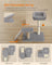 Multifunctional Cat Scratching Post - Wood - Light Grey - With Bed and Rotatable Scratching Ramp