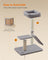 Multifunctional Cat Scratching Post - Wood - Light Grey - With Bed and Rotatable Scratching Ramp