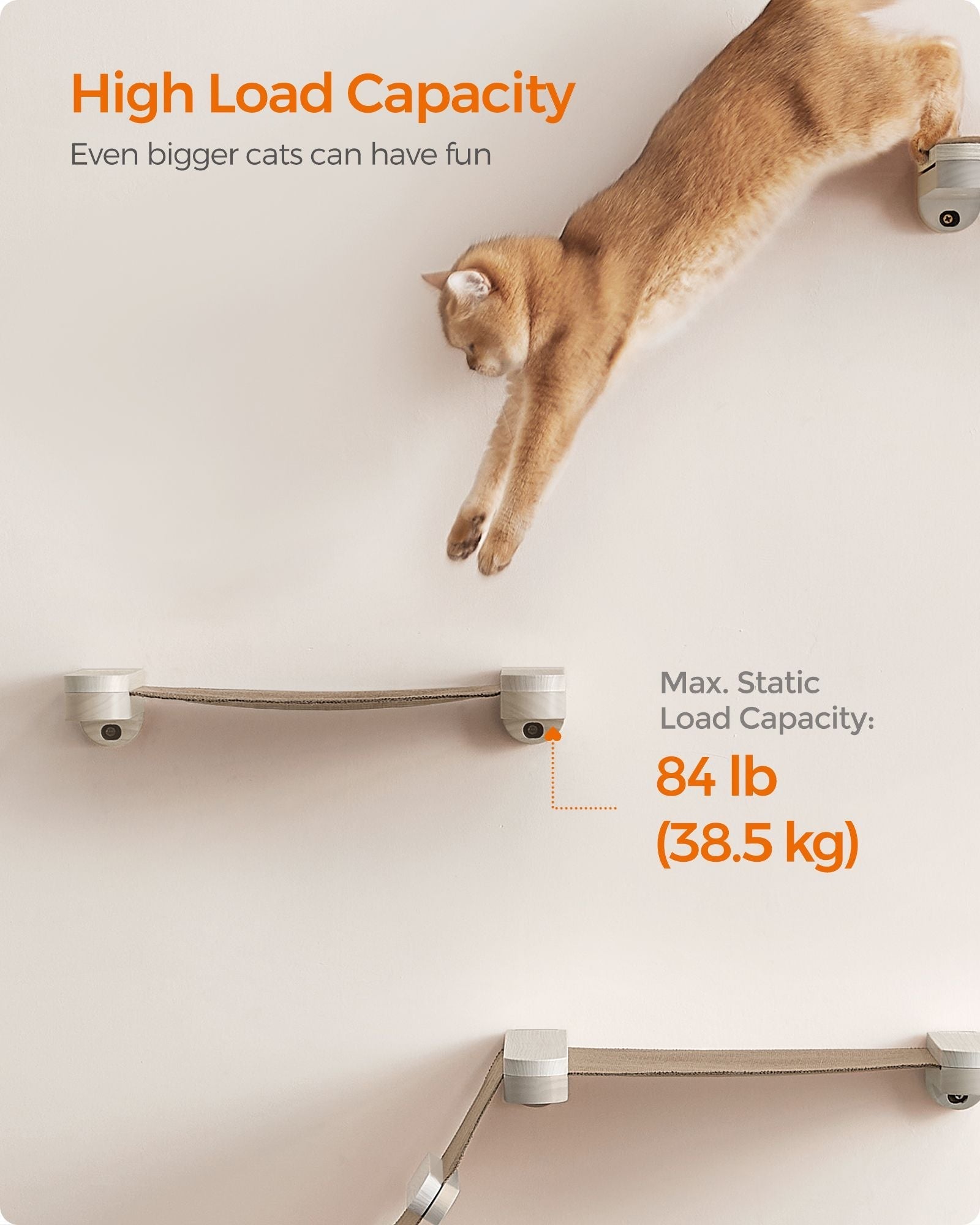 Wall-Mounted Cat Hammock - Wood - Natural