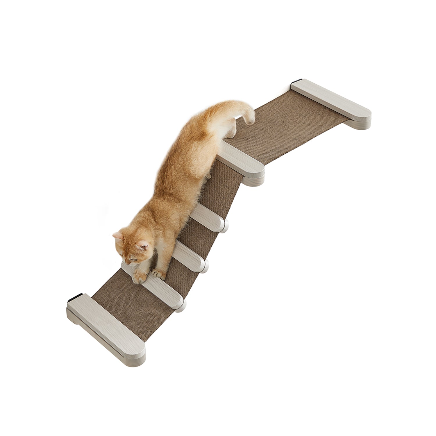 Wall-Mounted Cat Climbing Hammock - Fabric - Grey