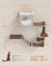 Cat Wall Furniture Set - Includes 5 Pieces - Engineered Wood - Natural Finish