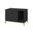 Cat Litter Box Enclosure - Black and Gold - PCL