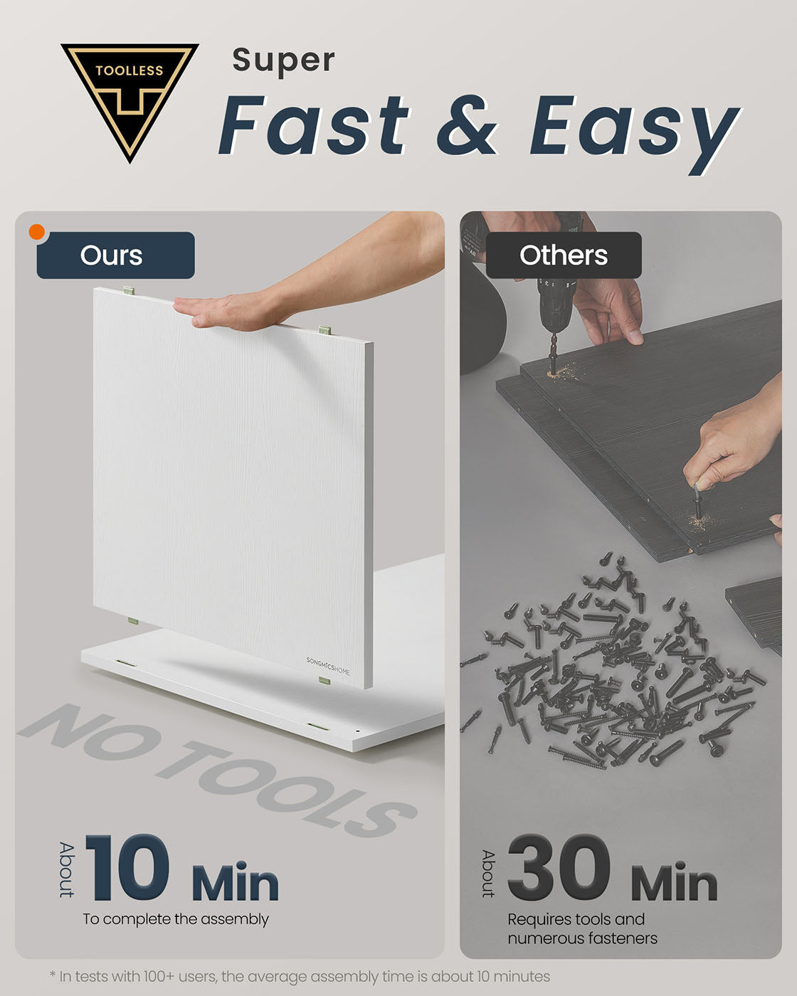 Cat Litter Box Enclosure - Plywood - Snow White - Toolless Assembly
